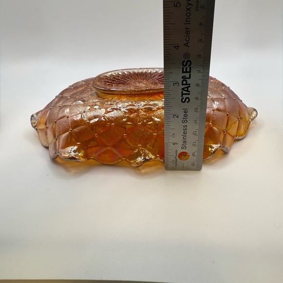 Imperial Glass Vintage Pansy Marigold Carnival Glass Dish - Picture 7 of 9